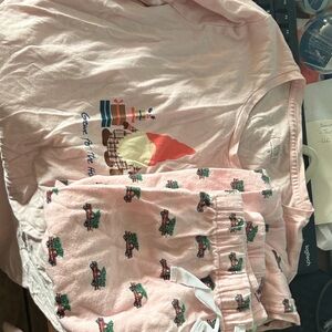 J. Crew Pink Gnome Pajama Set